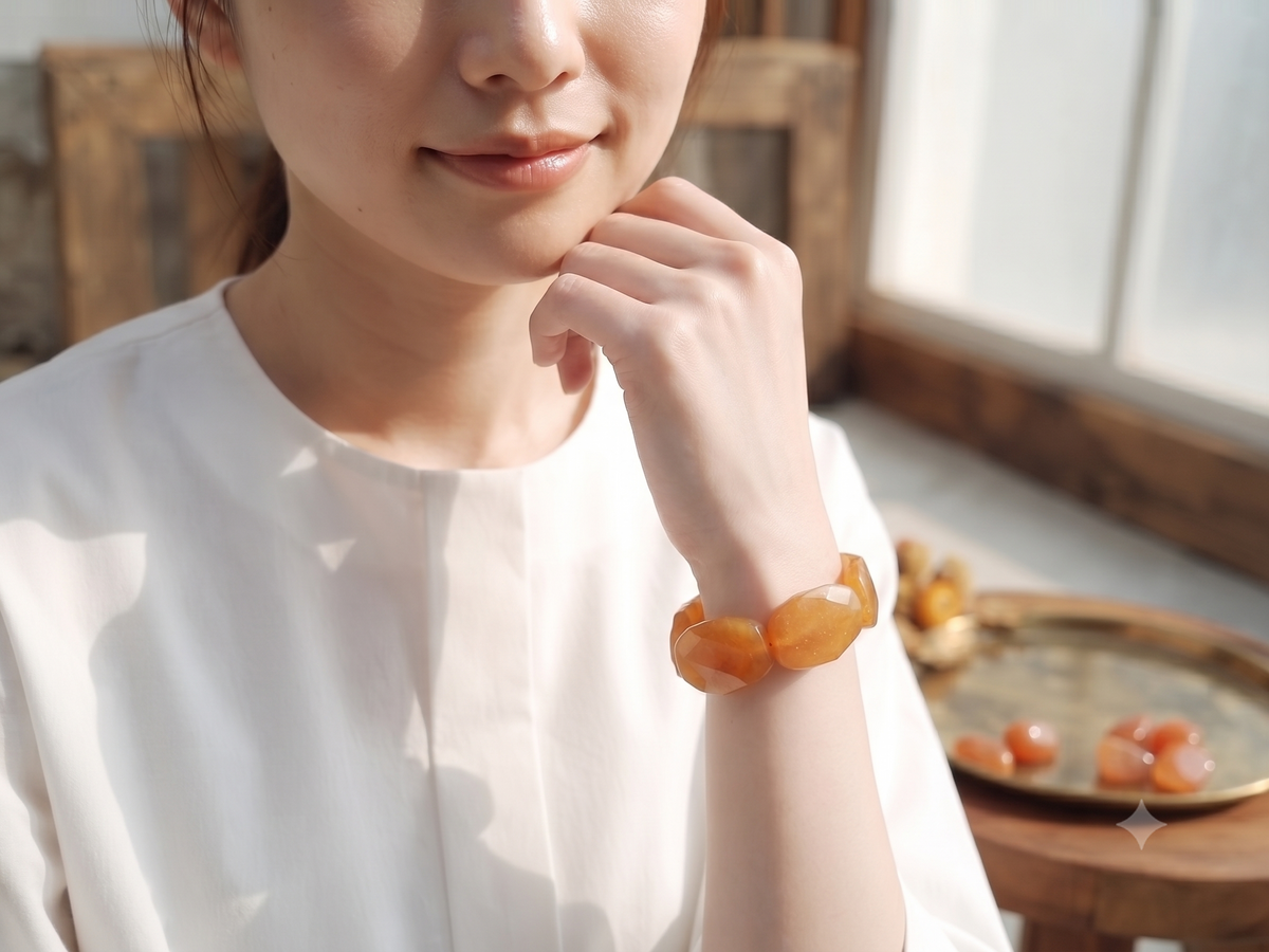 紅東陵石手鍊