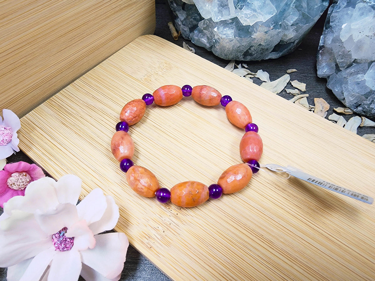 粉紅東陵切手鍊