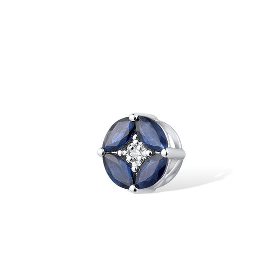 藍寶石14K白金吊墜