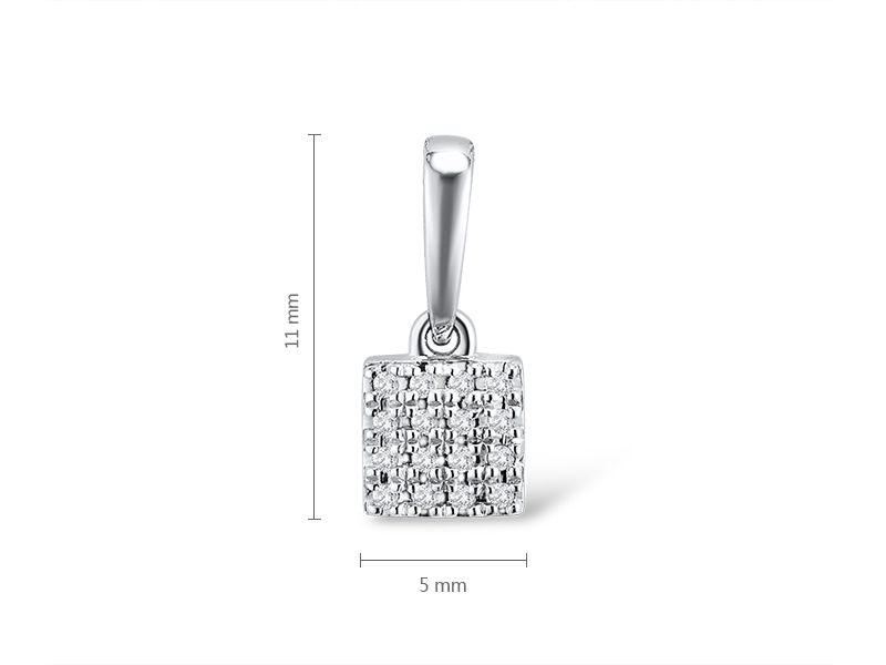 鑽石14K白金吊墜