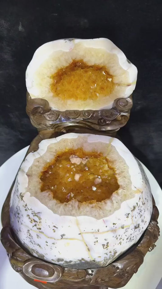 招財黃水晶聚寶盆